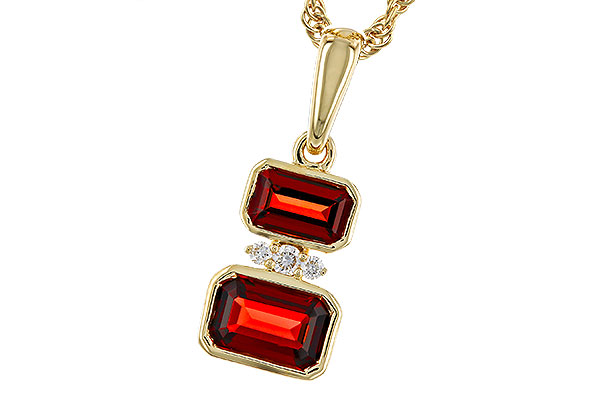 A329-20607: NECK .98 TW GARNET 1.01 TGW