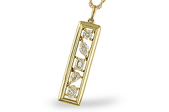 C328-36025: NECKLACE .85 TW FANCY CUT DIAMONDS