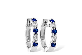 F055-57843: EARRINGS .33 SAPP .52 TGW