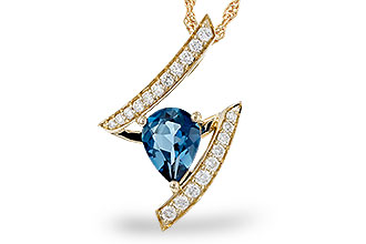 H329-19670: NECK 1.04 LONDON BLUE TOPAZ 1.23 TGW (8x6MM)