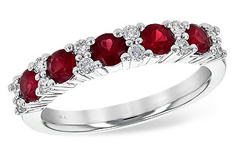 K244-65179: LDS WED RG .88 RUBY 1.12 TGW